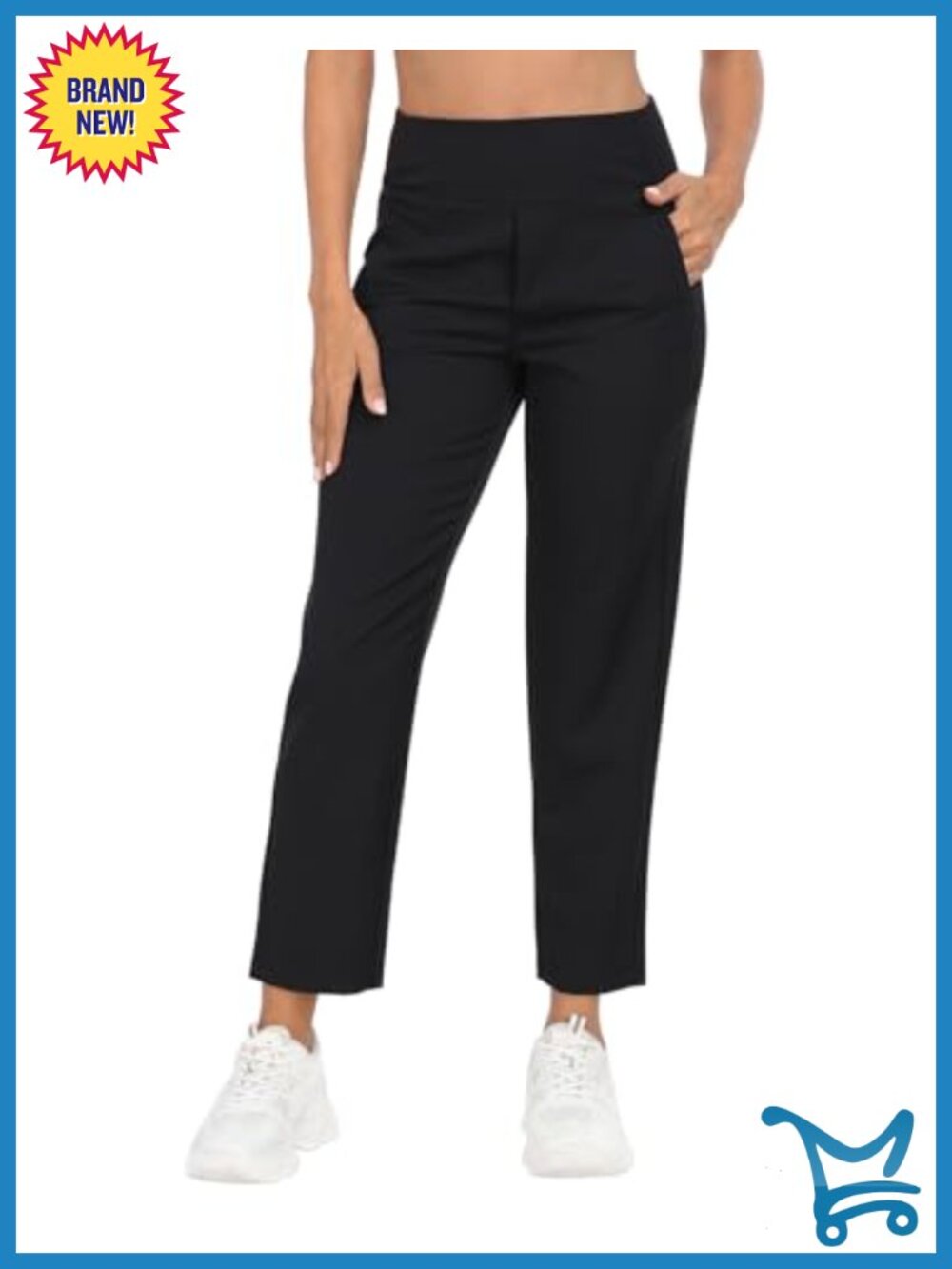 High Waist Stretch Travel Hiking Golf Pants with Pockets
